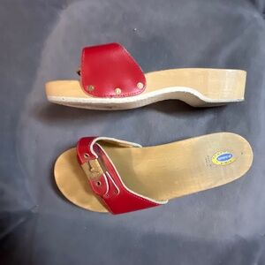 Dr. Scholls Vintage Wood Sandals Size 8